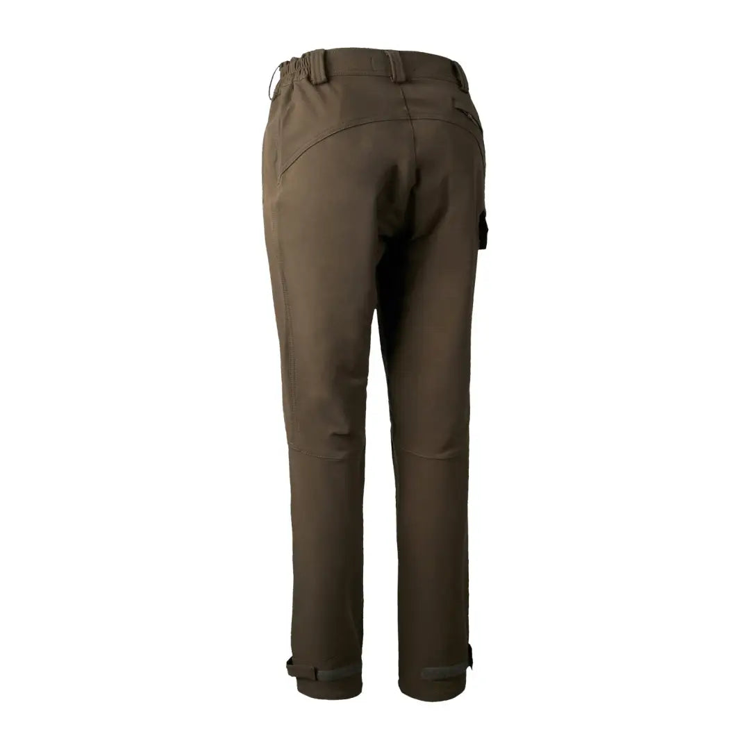 Dark brown Deerhunter Lady Ann Full Stretch Trousers with pockets and belt loops