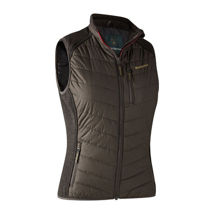 Brown quilted vest from the Deerhunter Lady Caroline Padded Waistcoat collection