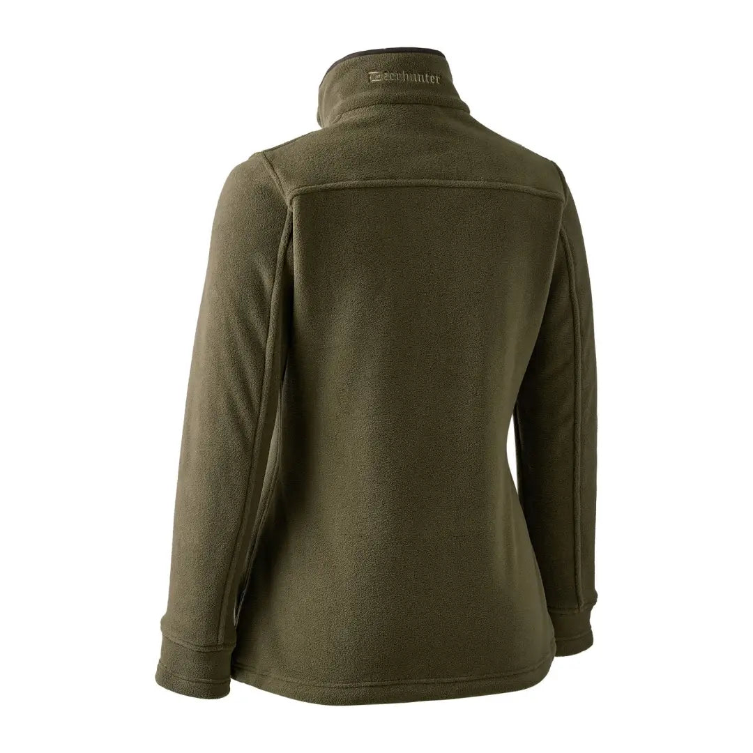 Olive green Deerhunter Lady Eagle Fleece Jacket with high collar and zipper closure