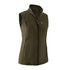 Olive green Deerhunter Lady Eagle Fleece Waistcoat with zipper and chest pocket