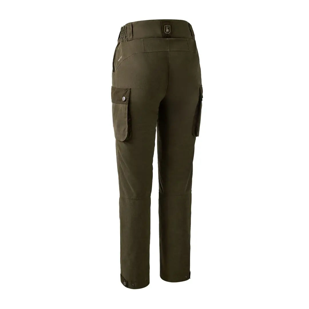 Olive green cargo pants with pockets from the Deerhunter Lady Eagle Trousers collection