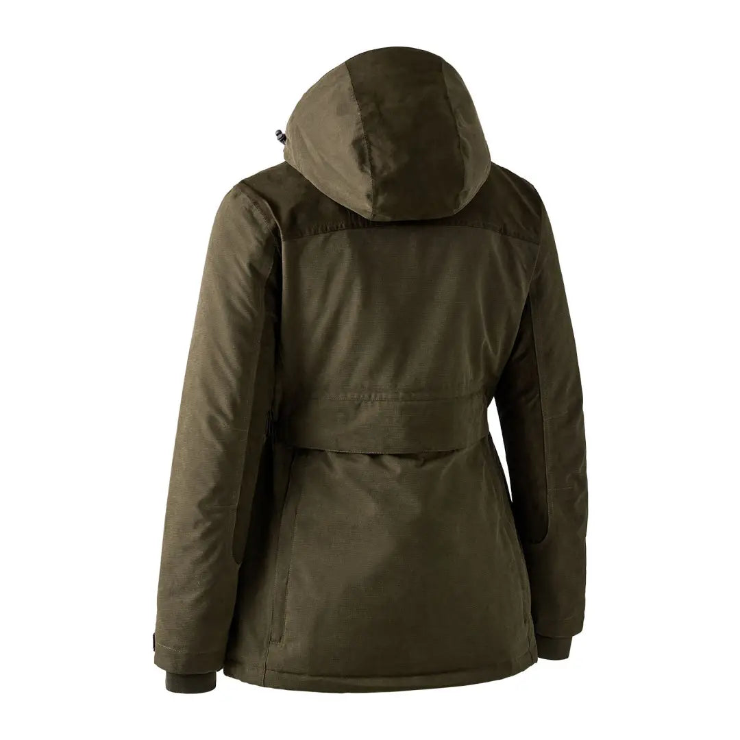 Dark green Deerhunter Lady Eagle Winter Jacket with cinched waist for stylish warmth