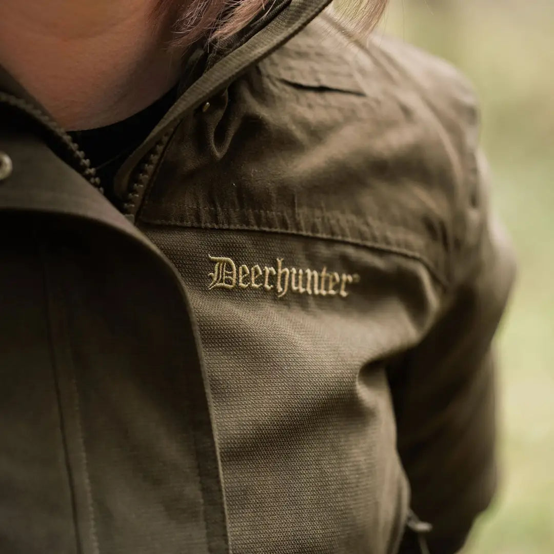 Olive green Deerhunter Lady Eagle Winter Jacket with embroidered logo on the chest