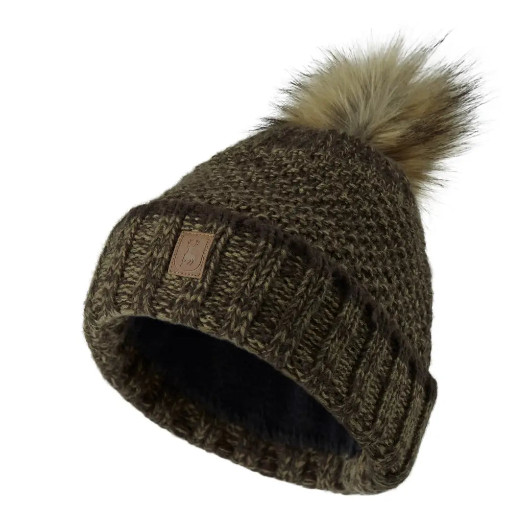 Deerhunter Lady Knitted Hat featuring a cozy design and a fur pompom on top