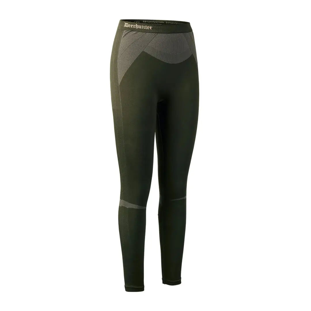 Dark green thermal leggings from Deerhunter Lady Performance Underwear Set for outdoor activities