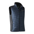 Navy blue Deerhunter Moor Padded Knitted Waistcoat with black collar and zipper closure