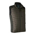 Quilted dark green Deerhunter Moor padded vest with zippered front and pockets