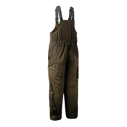 Dark green Deerhunter Muflon Bib Trousers with adjustable straps and pockets