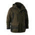 Rugged olive green Deerhunter Muflon Jacket with pockets and black accents