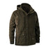 Dark green Deerhunter Muflon Light Jacket featuring high collar and multiple pockets