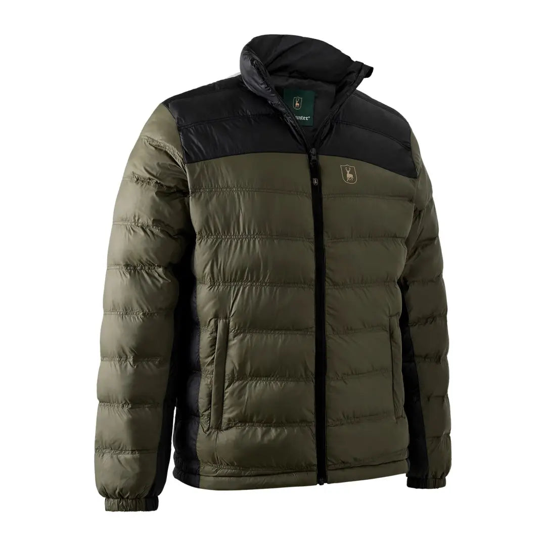 Stylish Olive Green and Black Northward Padded Jacket with a full-length zipper