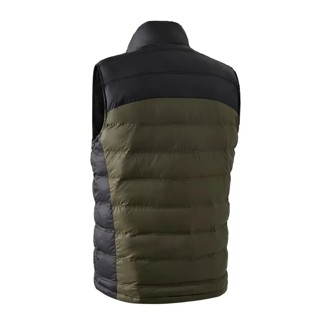 Puffy Deerhunter Northward Padded Waistcoat with black and olive green color blocking