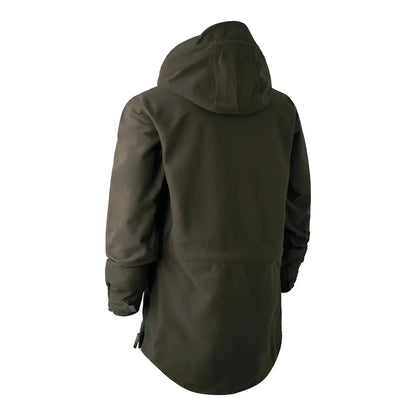 Dark green Deerhunter PRO Gamekeeper Smock showing curved hemline from the back