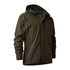 Dark brown Deerhunter Sarek Shell Jacket with hood and zippered pockets for outdoor use