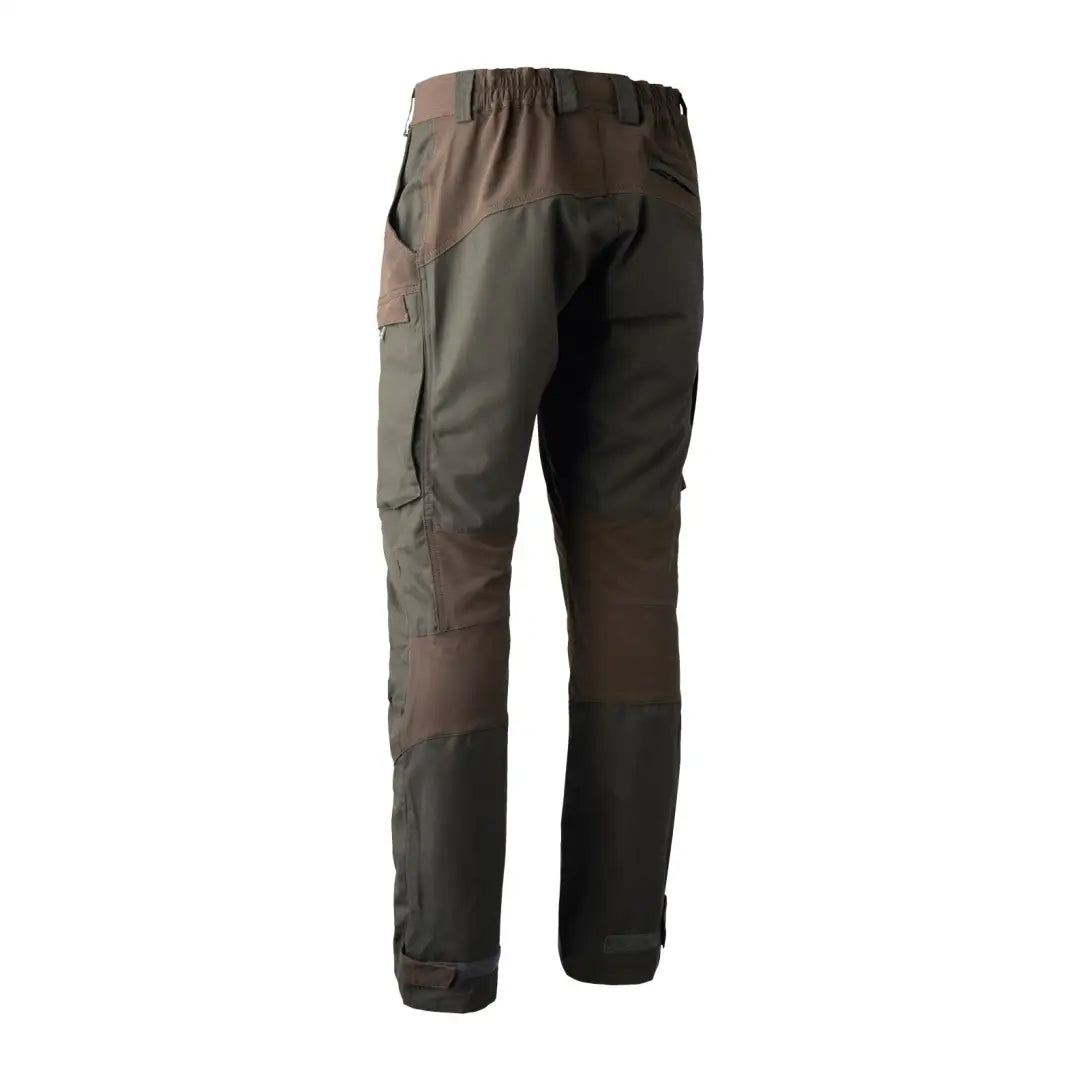 Rugged Deerhunter Strike Trousers featuring cargo pockets in earth tones for outdoor adventures