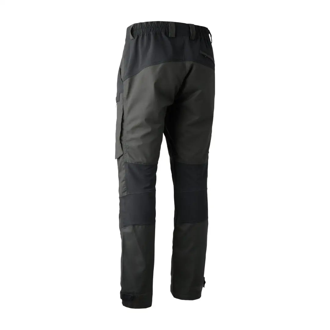 Dark gray Deerhunter Strike Trousers with reinforced knees and pockets for outdoor adventures