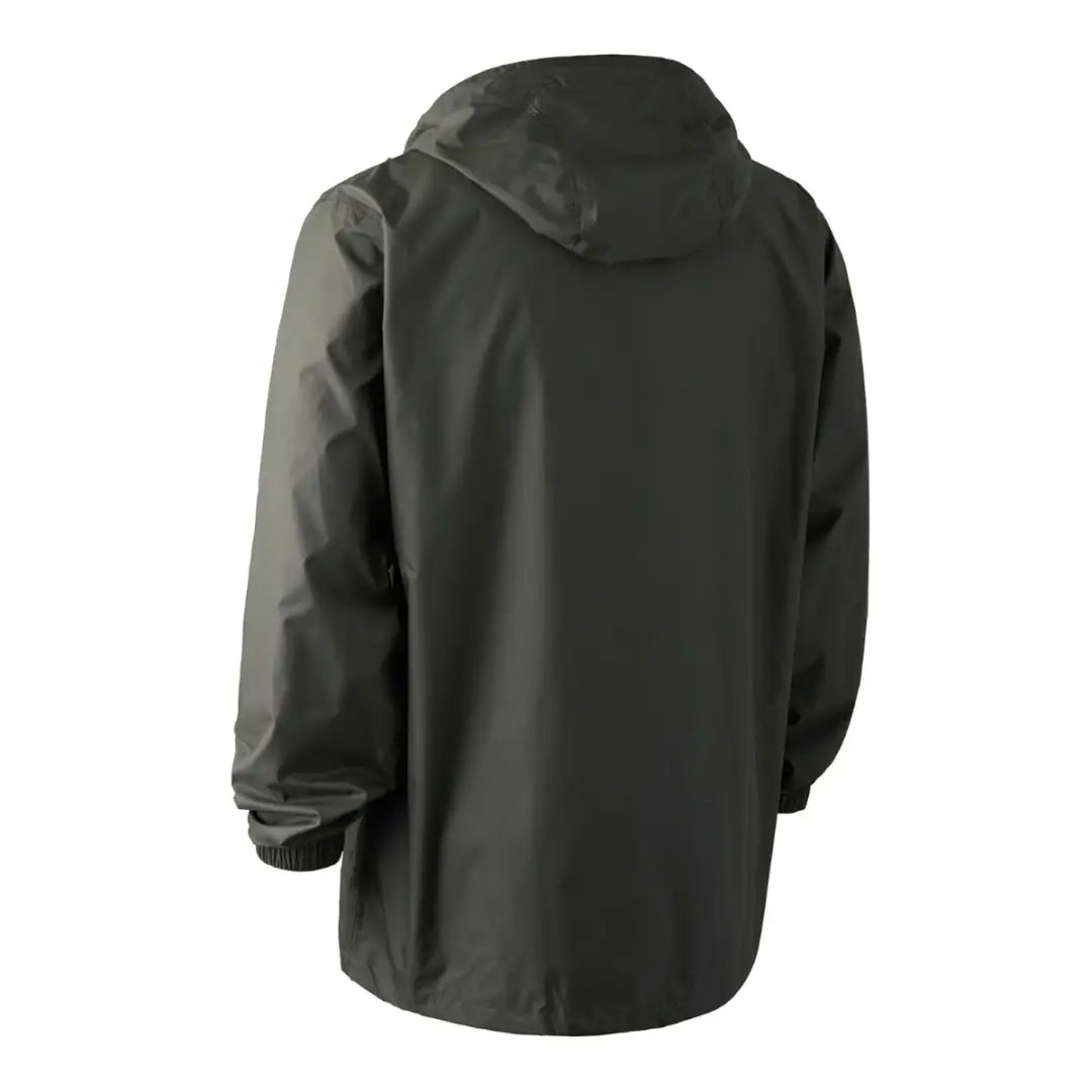 Dark green Deerhunter Survivor Packaway Rain Jacket shown from the back