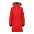 Red Didriksons Erika Womens Parka 3 with fur-trimmed hood perfect for winter style