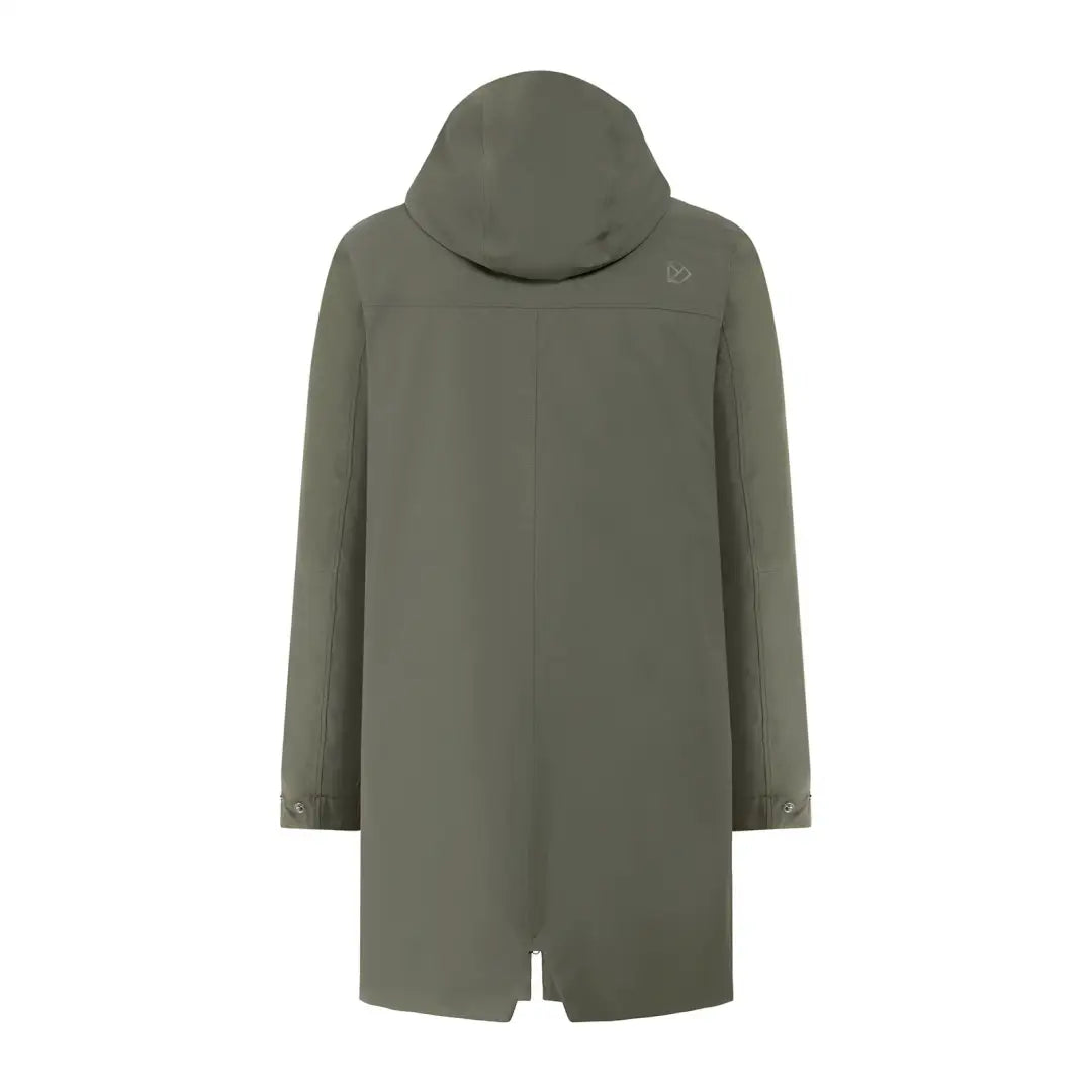 Olive green Didriksons Falke Parka with long sleeves, back vent, and practical pockets