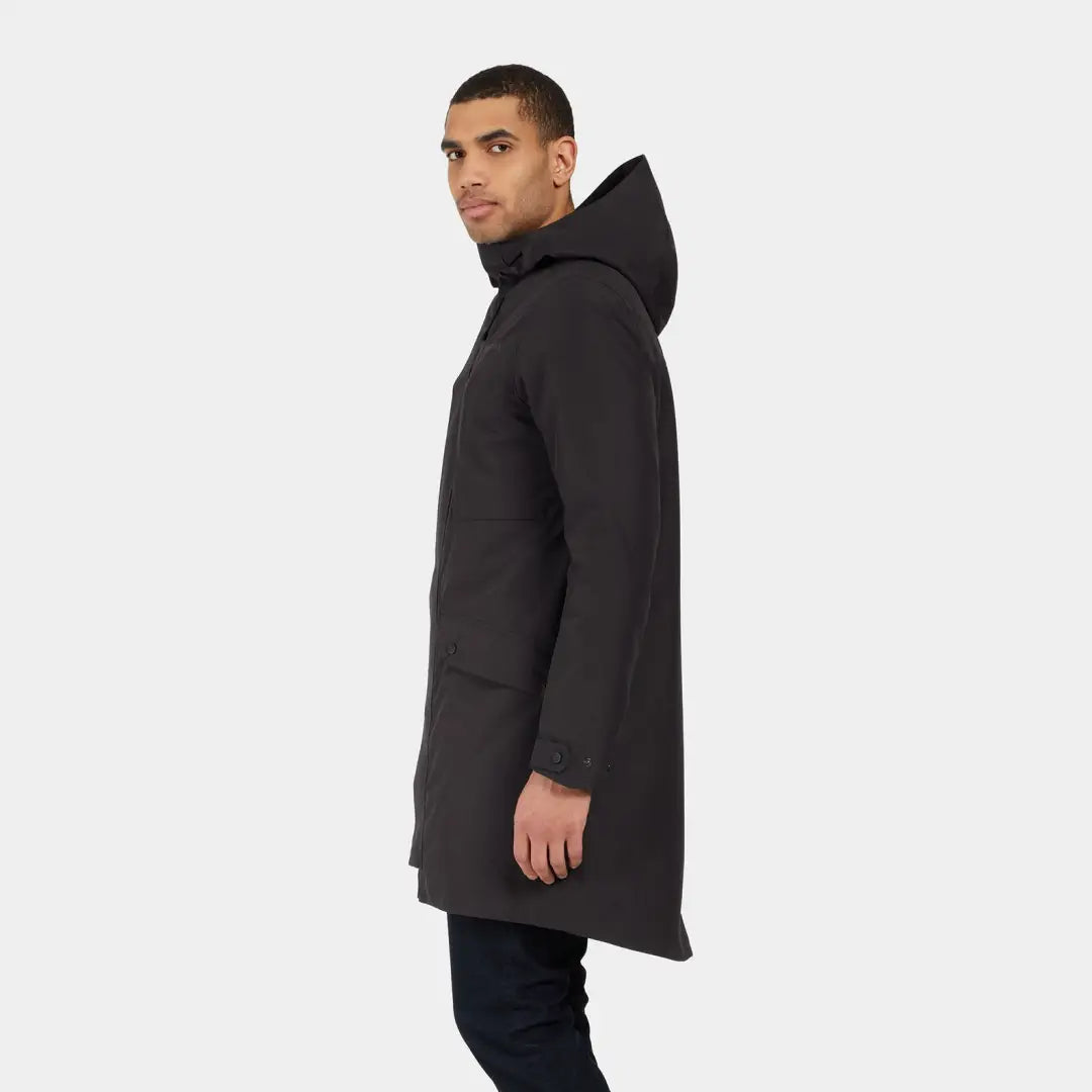 Person wearing a Dark Gray Didriksons Falke Parka showcasing winter style and warmth