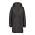 Dark gray Didriksons Josefine Womens Parka 2, a classic windproof parka with zippered pockets