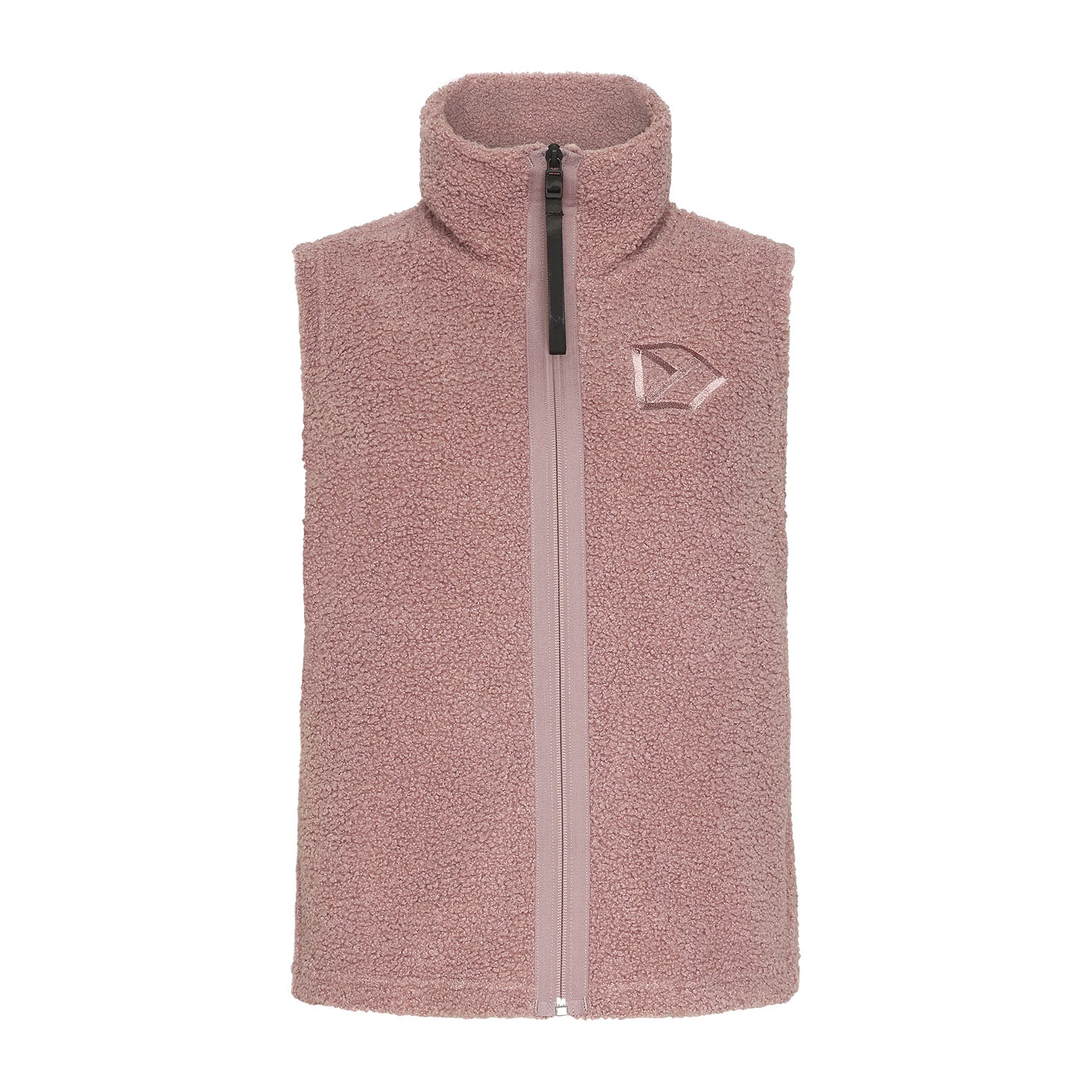 Rose-colored fleece vest with zipper from Didriksons, perfect for country clothing and hunting