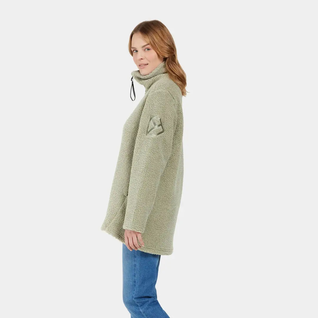 Pale green Didriksons Marina Half Zip Fleece for fluctuating autumn temperatures