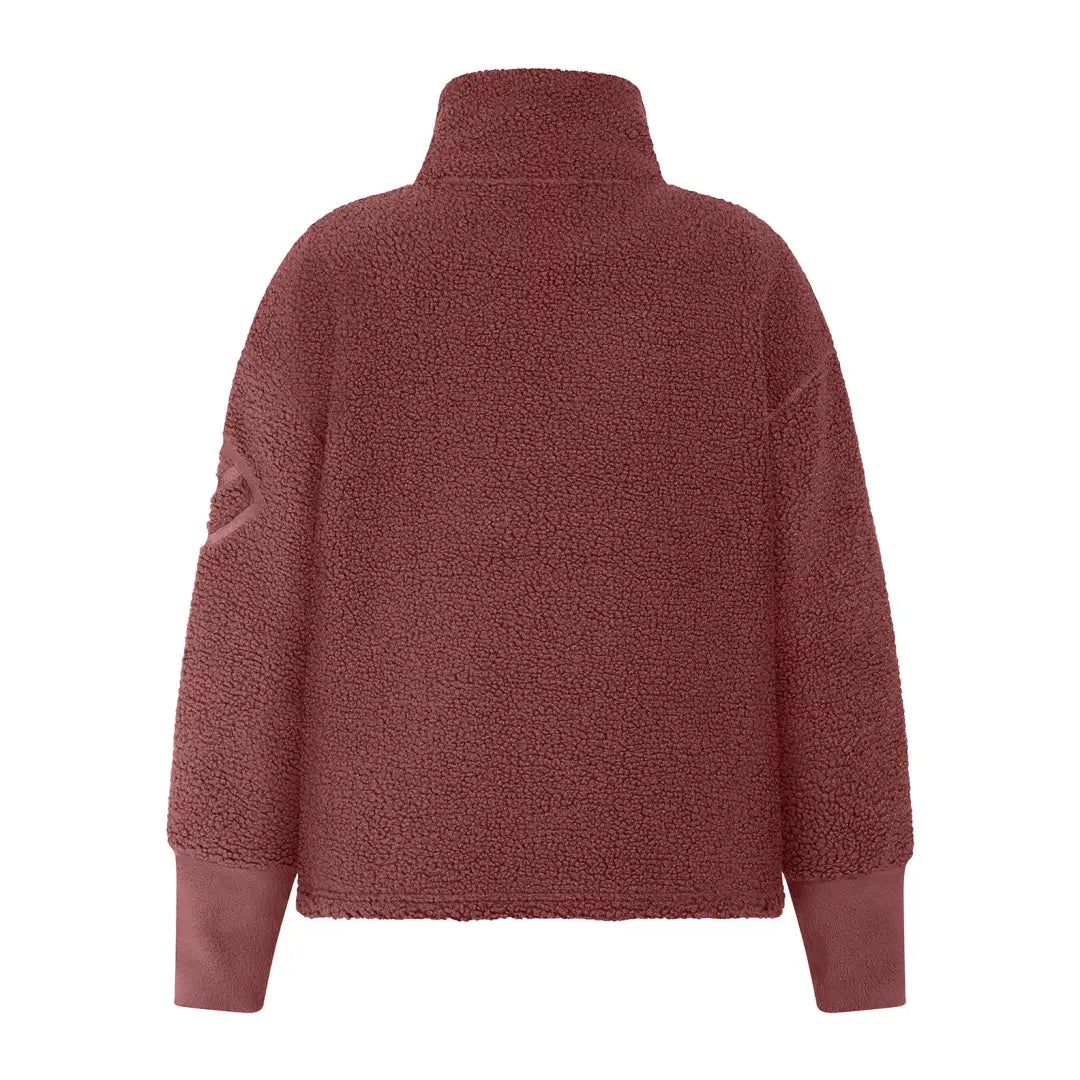 Burgundy Didriksons Mella 3 Full Zip Fleece pullover for autumn’s crisp winds