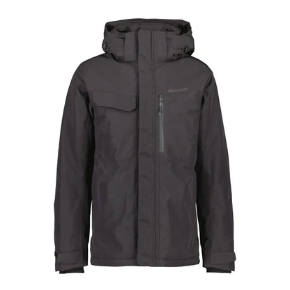 Dark gray Didriksons Stefan Jacket made of conventionally dyed polyester with pockets