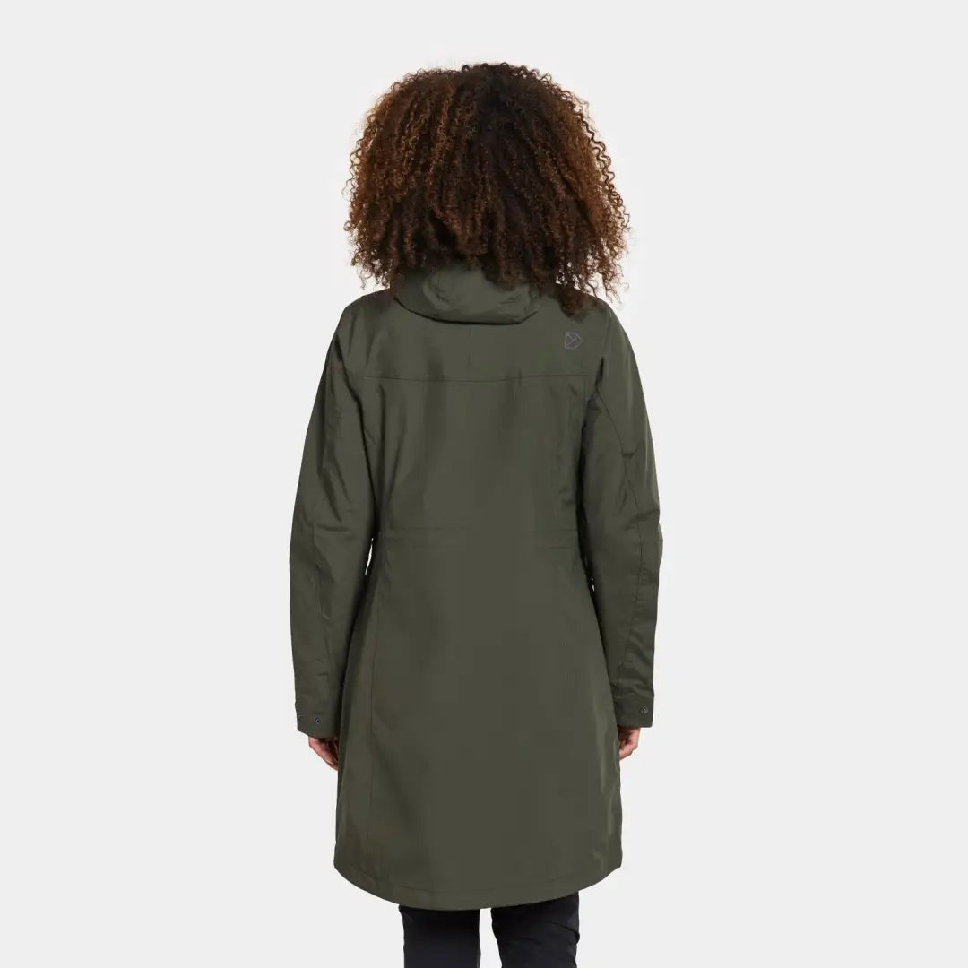 Dark green Didriksons Thelma Womens Parka 10, fully waterproof and windproof, stylish look