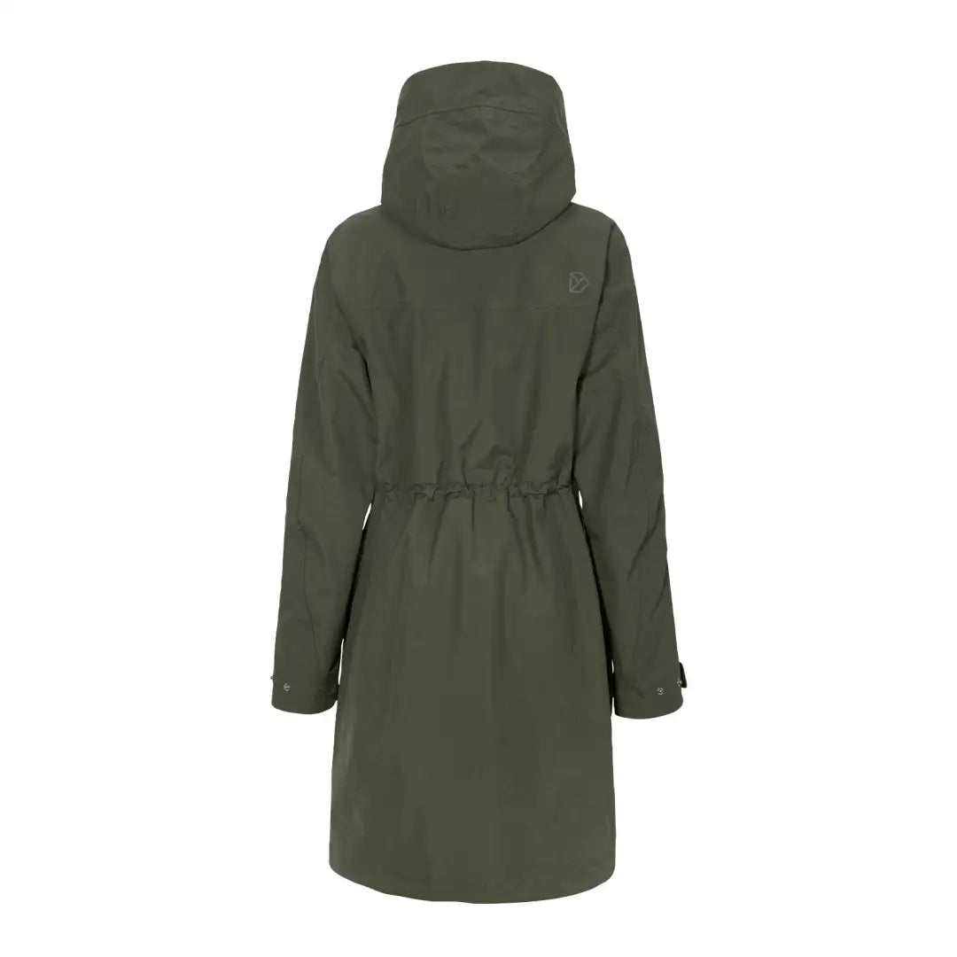 Dark green hooded Didriksons Thelma Womens Parka 10, fully waterproof and windproof