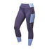 Athletic leggings in purple and light blue, Dublin Power Performance with stretch polyester fabric