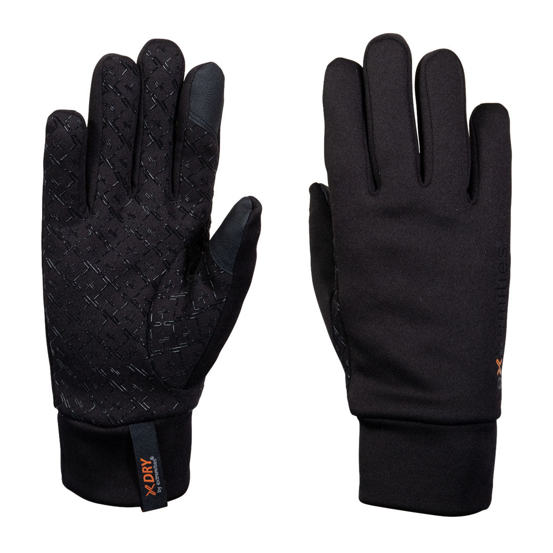 Pair of black Extremities Insulated Waterproof Powerliner Gloves for country clothing outdoors