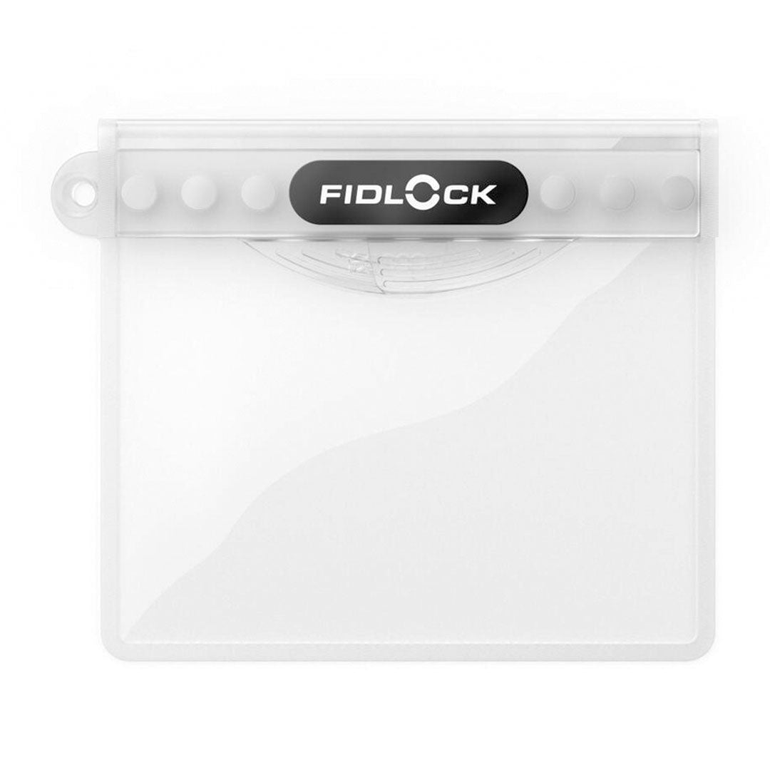 Transparent Fidlock Mini Dry Bag waterproof pouch with magnetic closure for outdoor adventures