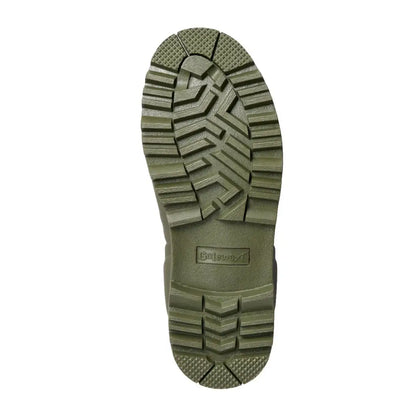 Olive green rubber boot sole of Gateway1 Ascot perfect for country clothing and hunting