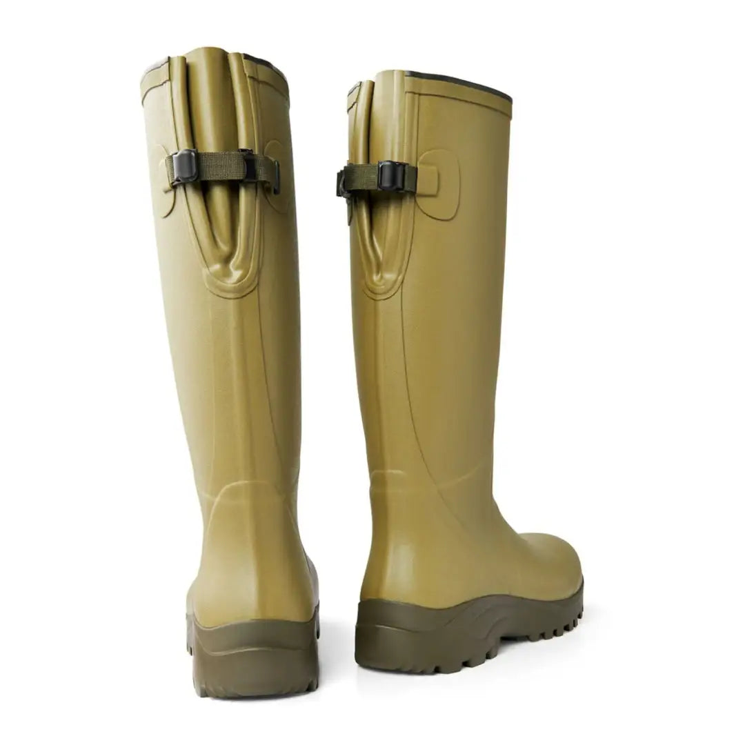 Beige Gateway1 Field Master 18’’ rubber rain boots with adjustable side straps