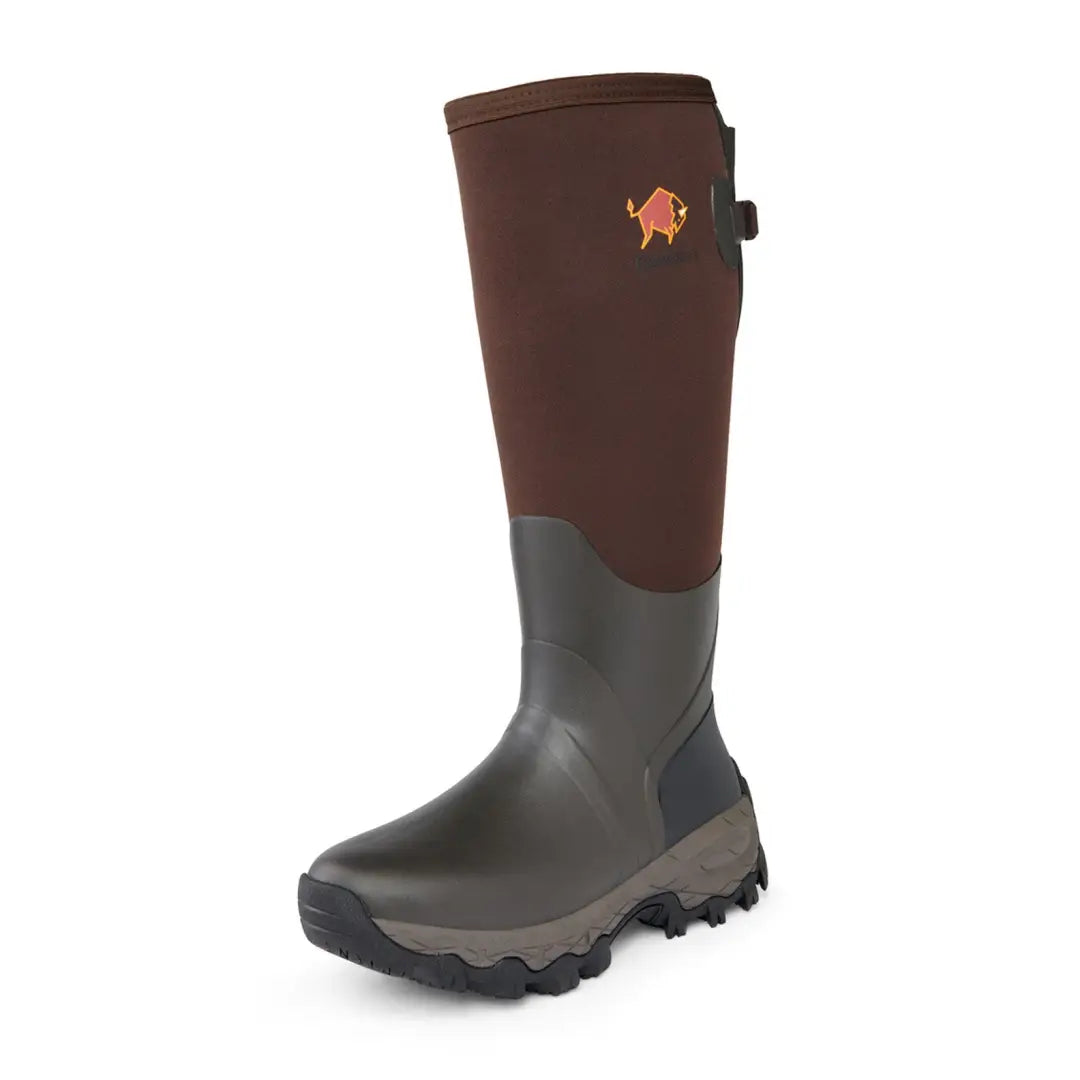 Tall brown and dark gray Gateway1 Woodwalker Lady 17’’ 4mm Wellington Boots