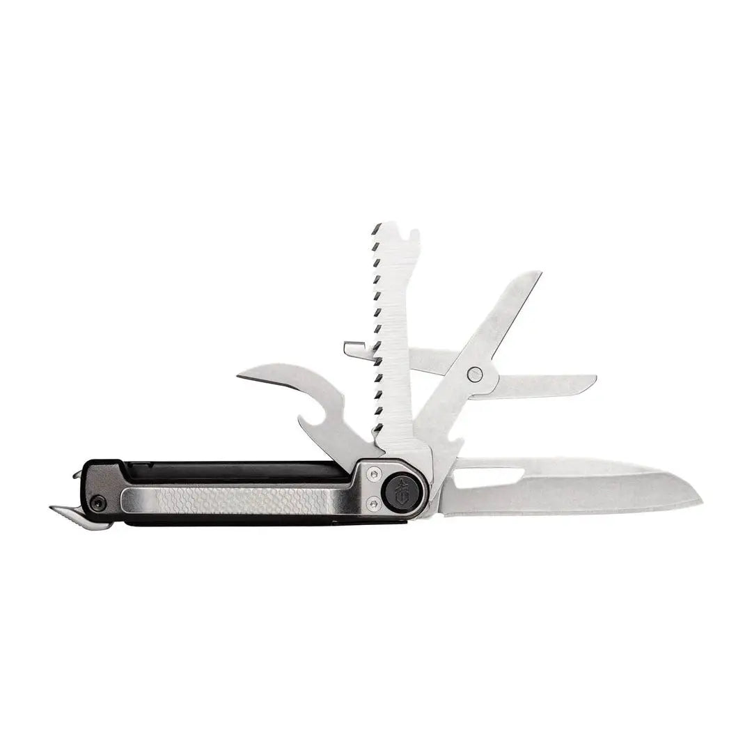 Multi-tool pocket knife with various tools from the Gerber Armbar Scout armbar series