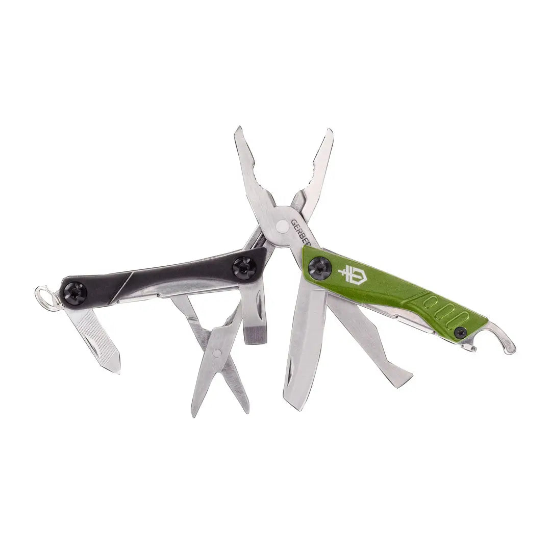 Keychain multi-tool Gerber Dime Black with pliers and knife blades, great for hunting