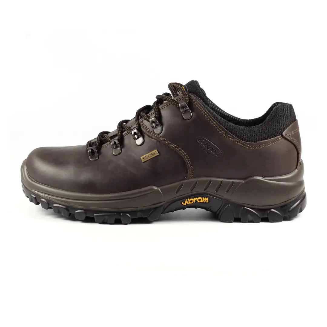 Dark brown Grisport Dartmoor Walking Shoe with rugged tread, a huge Grisport favorite