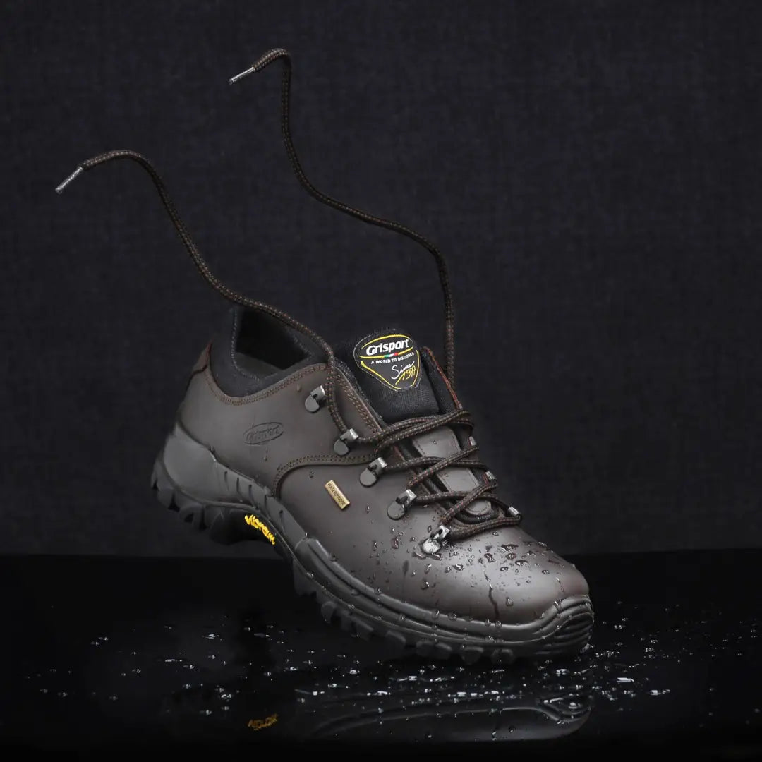 Rugged black leather Grisport Dartmoor Walking shoe, a huge Grisport favourite for outdoor adventures