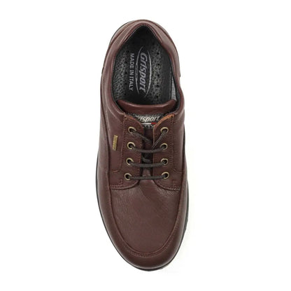 Brown leather Grisport Livingston Active Shoe with thick sole for casual wear