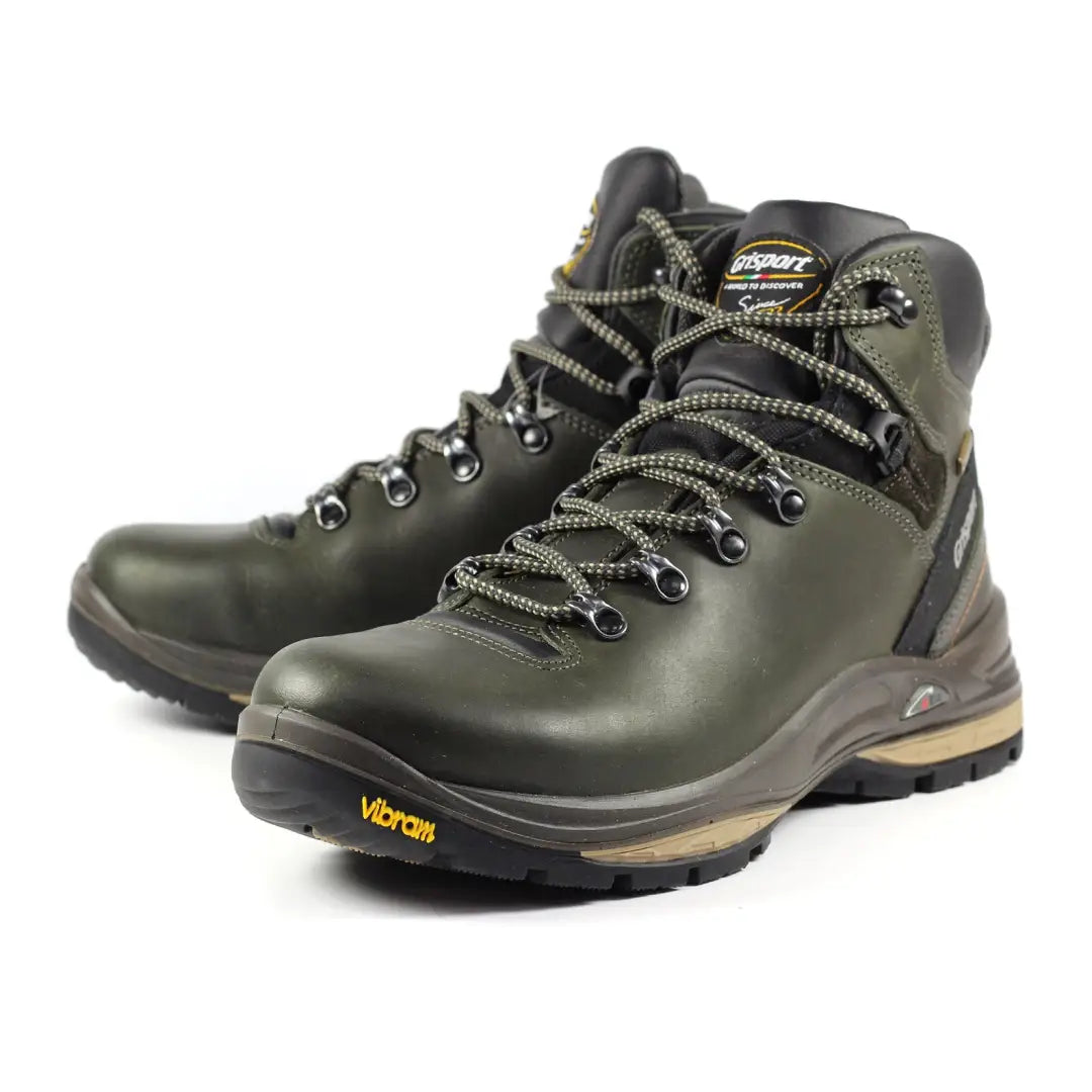 Dark green Grisport Saracen Hiking Boots with Vibram soles, amazingly comfortable boot design