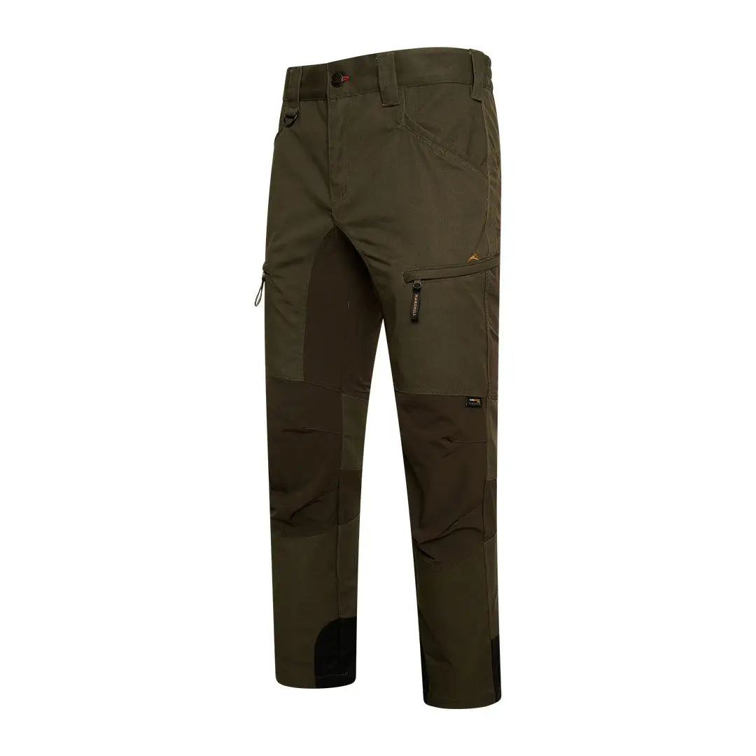 Olive green Harehill Ridgegate Trouser with pockets, perfect for country clothing and hunting