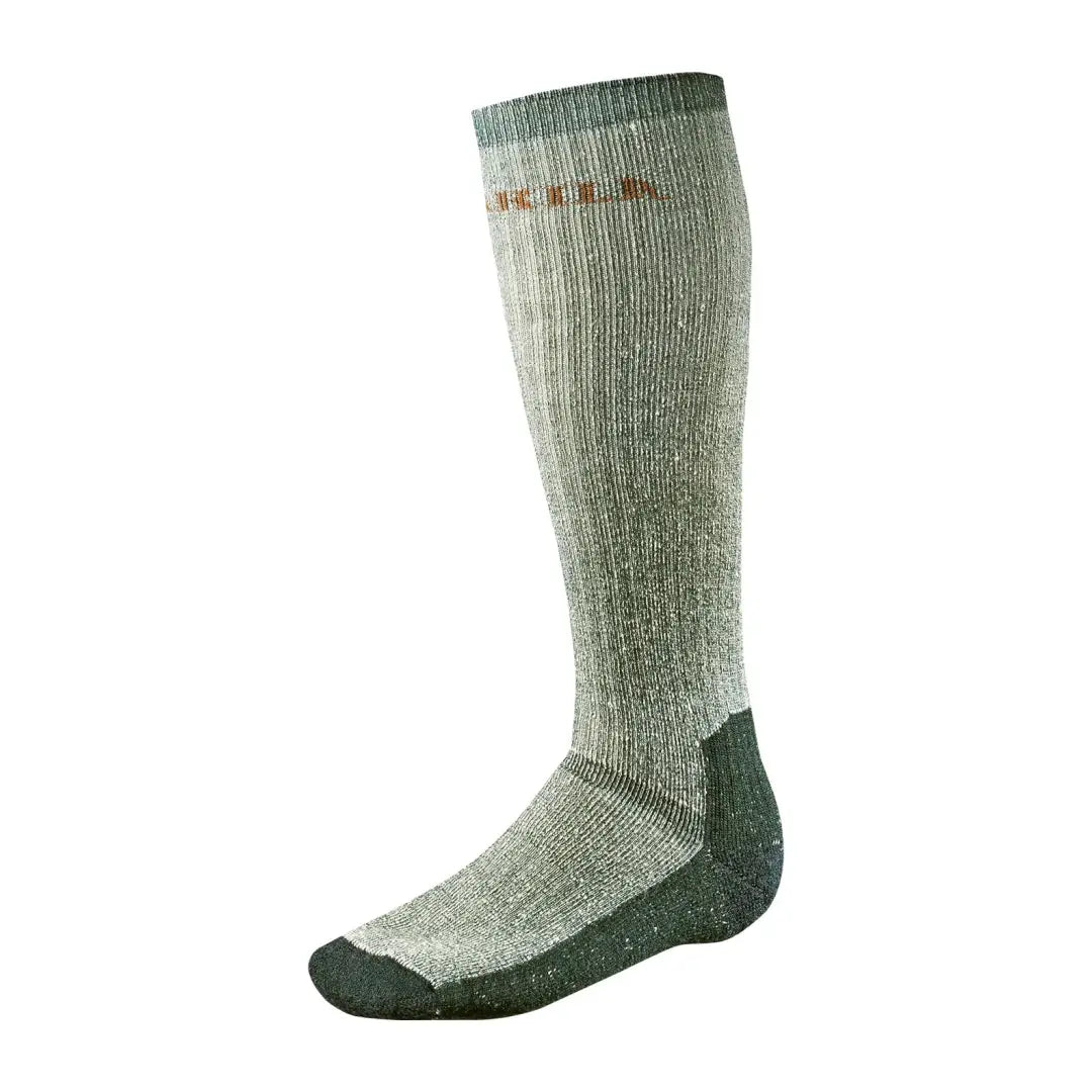 Thick light green knee-high socks perfect for country clothing and hunting adventures