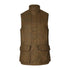 Brown sleeveless Härkila Kenmore Waistcoat with pockets and press button closure