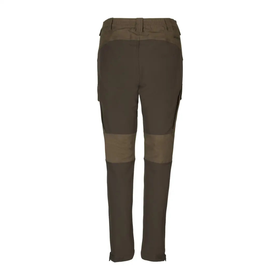 Olive green Harkila Ladies Scandinavian Trousers with reinforced knees, perfect for country clothing