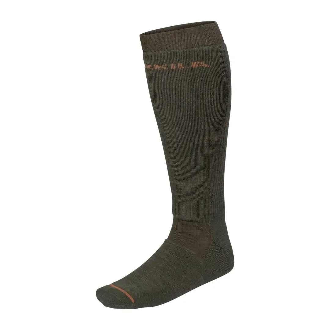 Durable Pro Hunter 2.0 Long Socks with dark green and camouflage design at the top