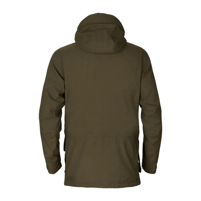 Olive green Harkila Pro Hunter Shooting GTX Jacket with zipper closure for outdoor fun