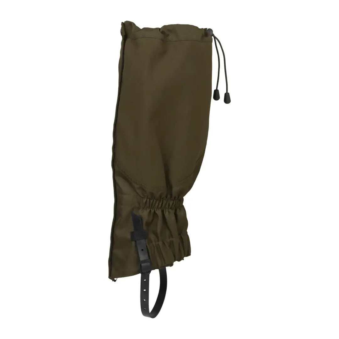 Olive green Harkila Pro HWS Gaiters with adjustable strap and drawstring closure